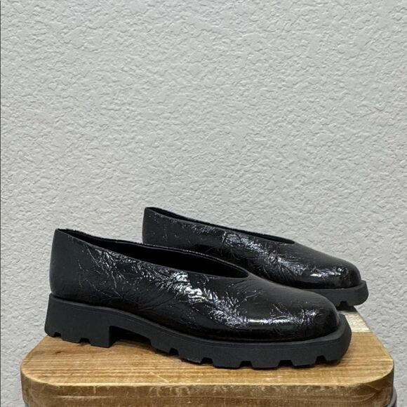 Katy Perry The Daarling Black Patent Crinkle Slip On Loafers Size 10M/40 - Picture 4 of 8